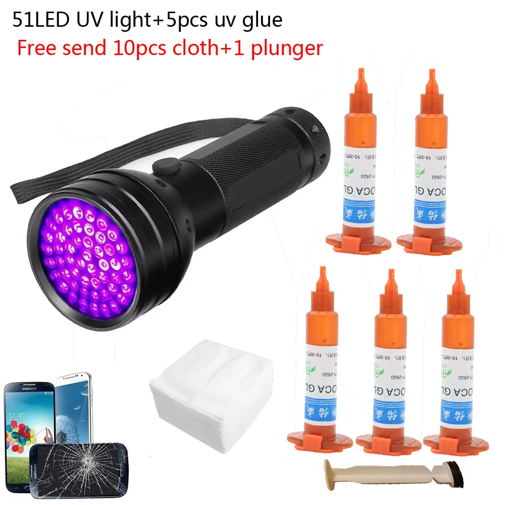 Liquid Uv Glue Kit - 51 led UV ışık 5 adet/grup