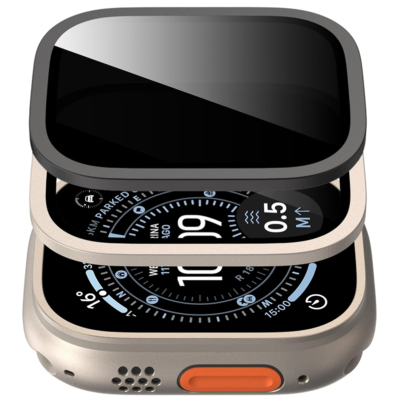 Privacy Screen Protector - Apple Watch Ultra 1/2/3 için Temperli