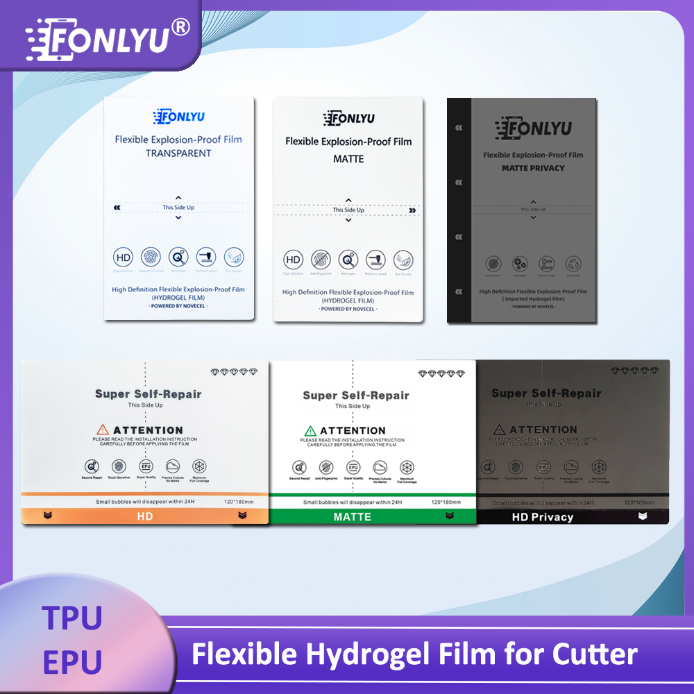 Screen Protector Cutter - FONLYU 50 adet Evrensel HD Mat