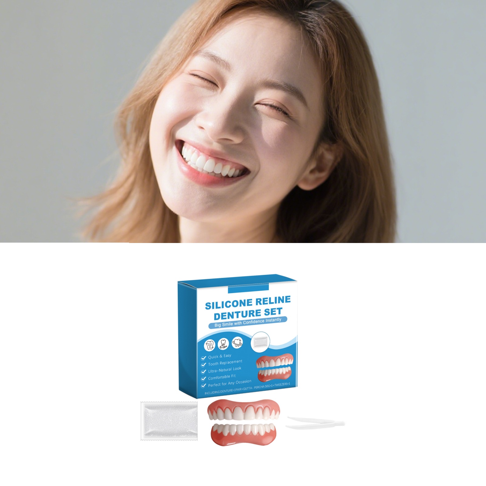 Diş Protez Seti Diş Eti Üzeri  - Full Cover Adhesive incelemesi ve fiyatı