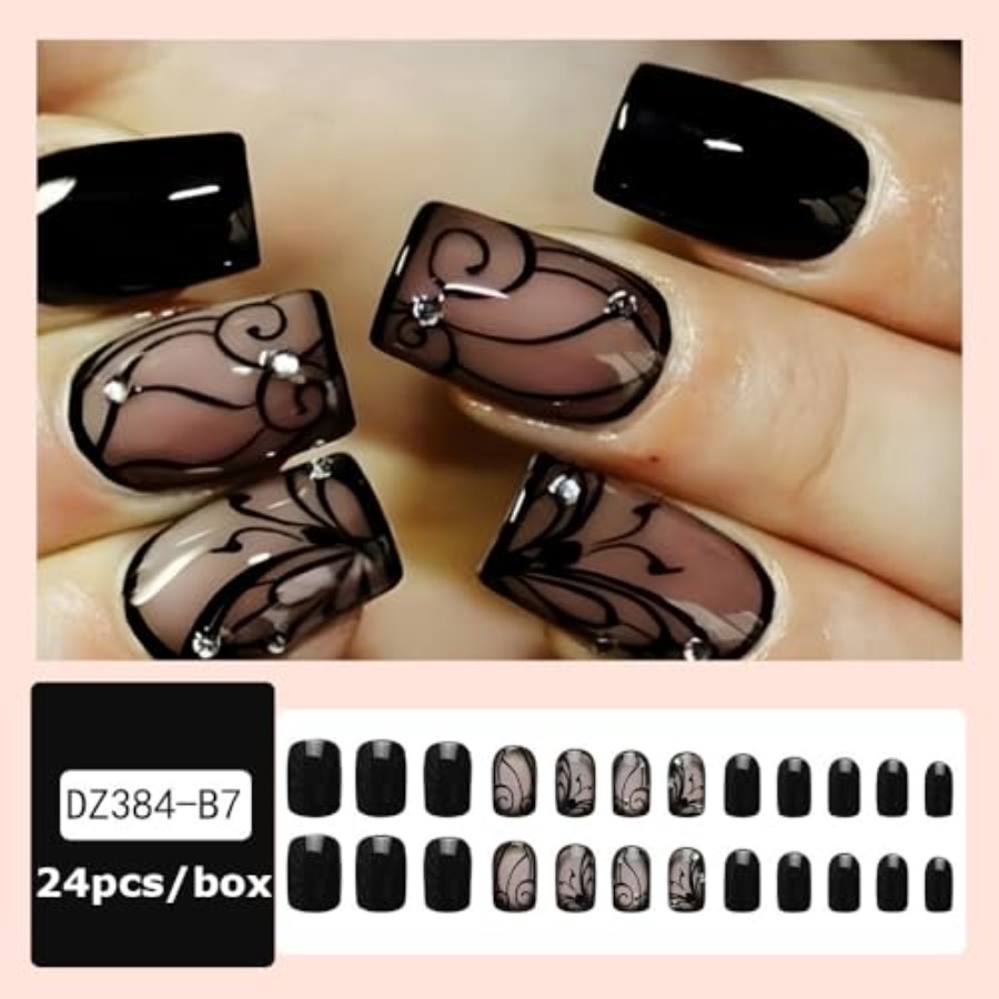 Kısa Kare Takma Tırnaklar Ten  - Full Cover Adhesive incelemesi ve fiyatı